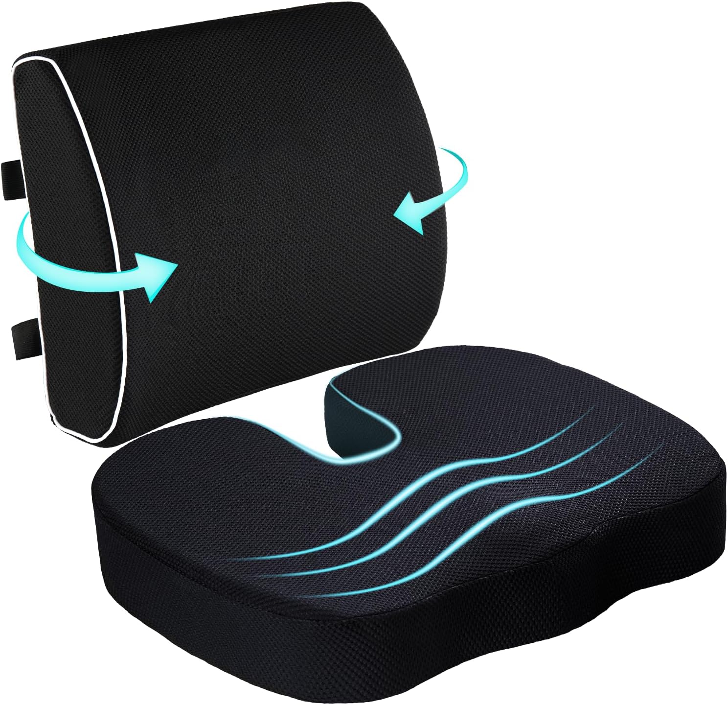 Bekas Coccyx Seat Cushion and Lumbar Support Pillow