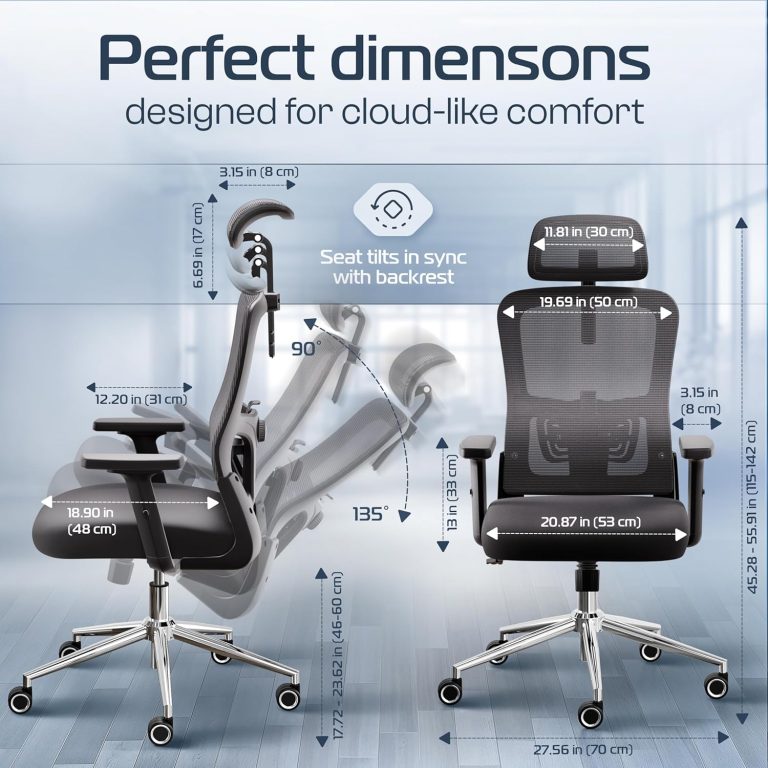 CLOUVOU BrightSeat Adjustable Office Chair