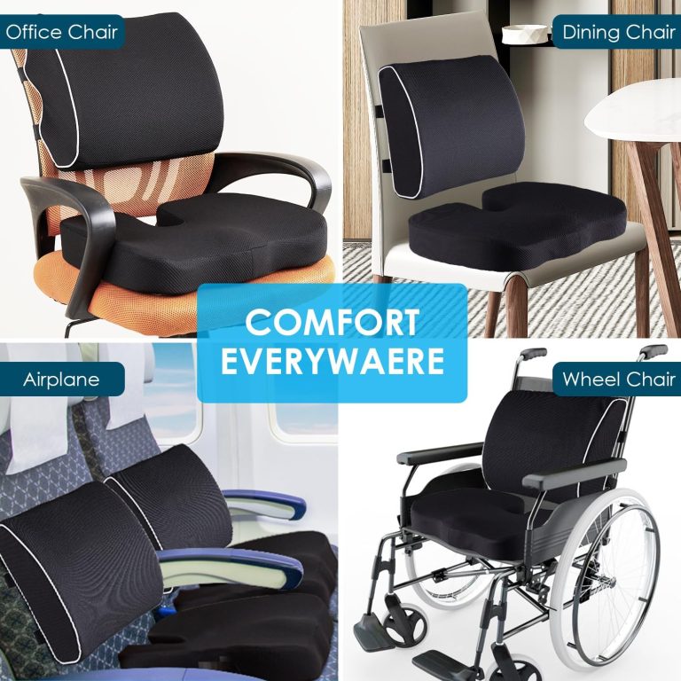 Coccyx Seat Cushion and Lumbar Support Pillow