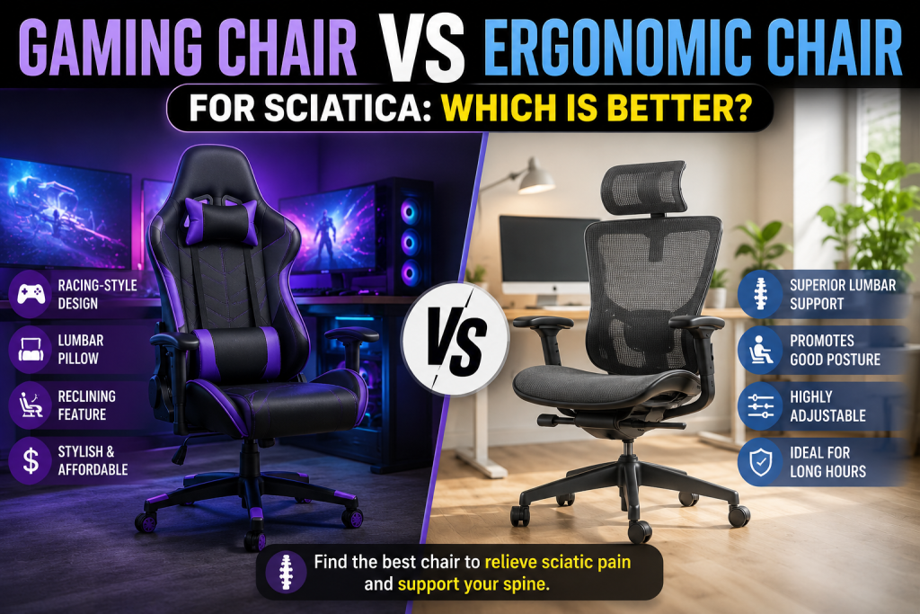 Gaming Chair vs Ergonomic Chair for Sciatica