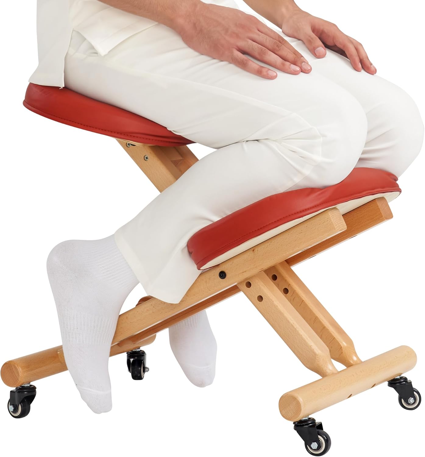 Master Massage Ergonomic Wooden Foldable Kneeling Chair