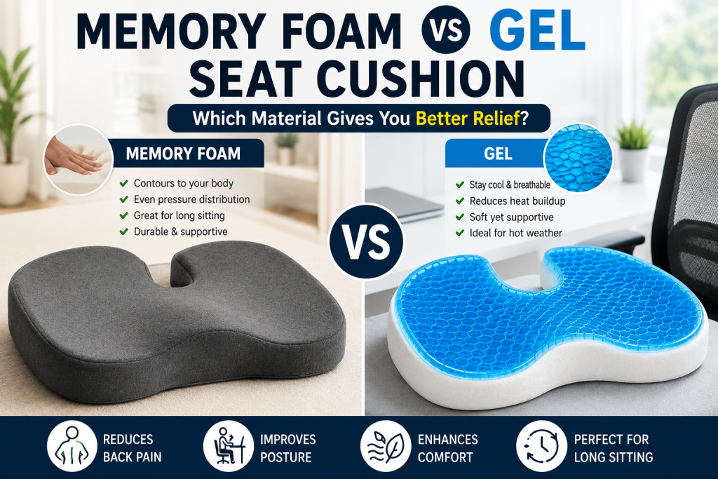 Memory Foam vs Gel Seat Cushion