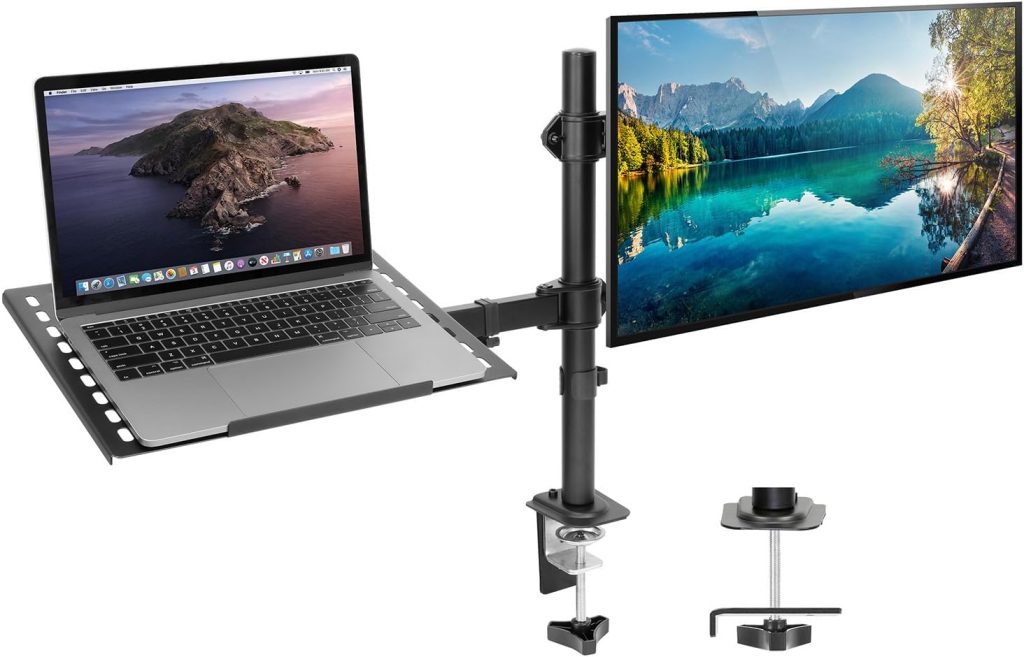 Mount‑It! Laptop and Monitor Arm Combo