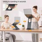 Nulaxy Telescopic 360 Rotating Laptop Stand for Desk Adjustable