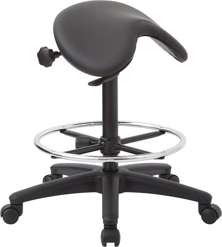 Office Star Dillon Backless Stool with Saddle Seat