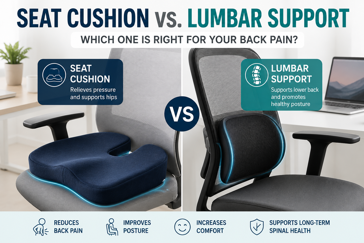 Seat Cushion vs. Lumbar Support