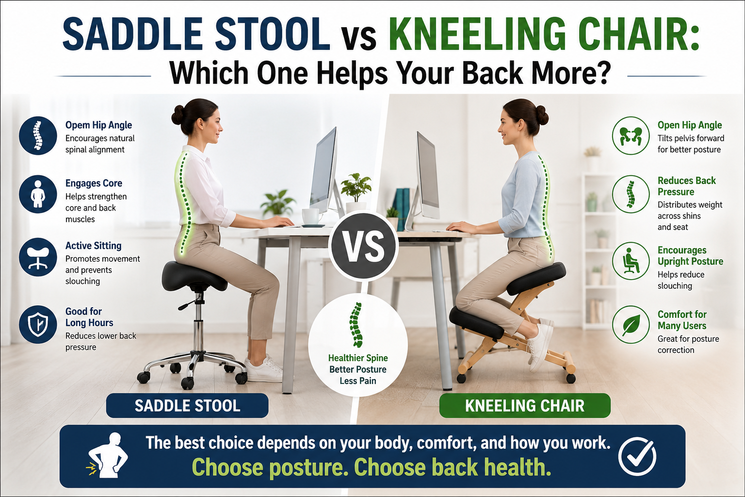 saddle stool vs kneeling chair