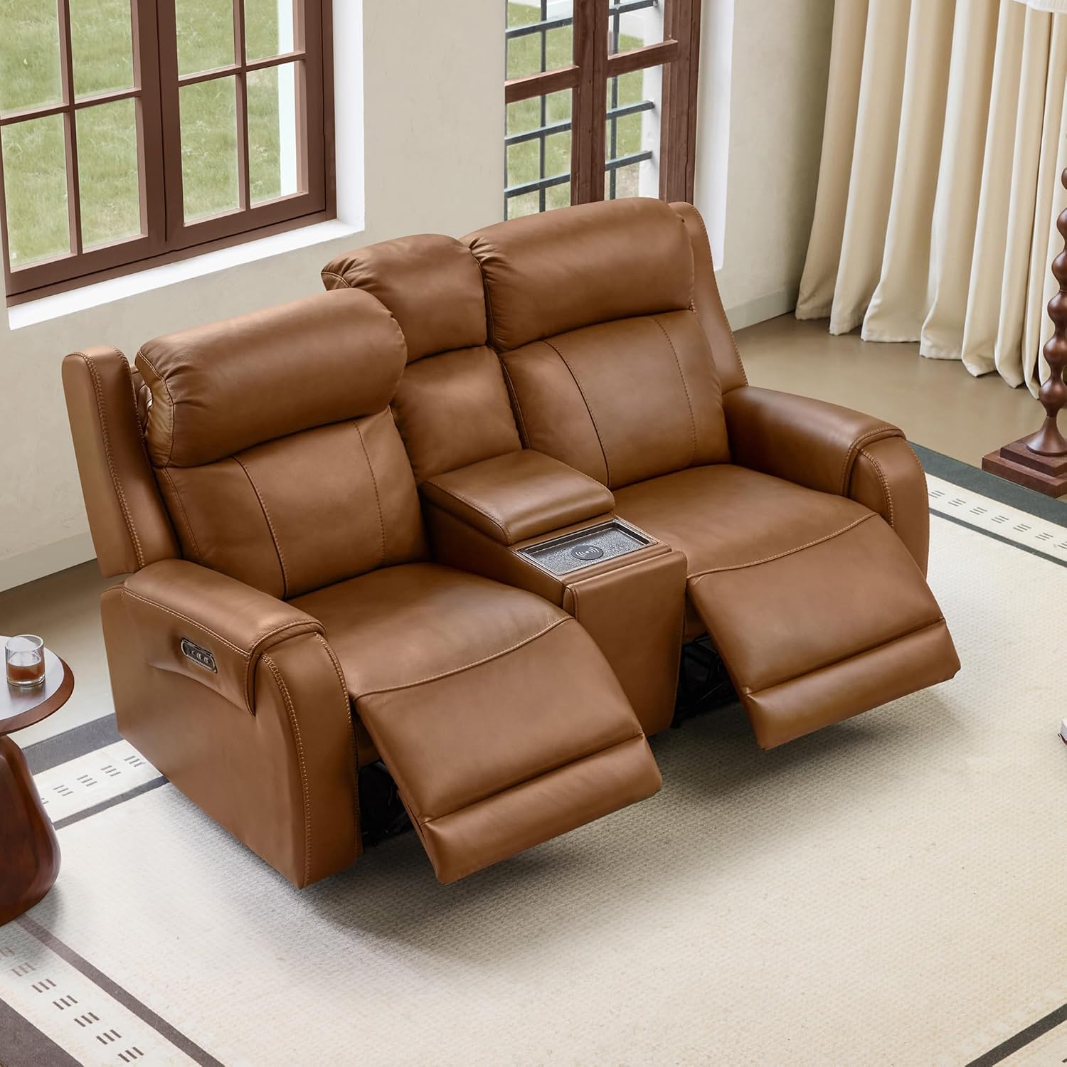 CHITA Genuine Leather Power Recliner