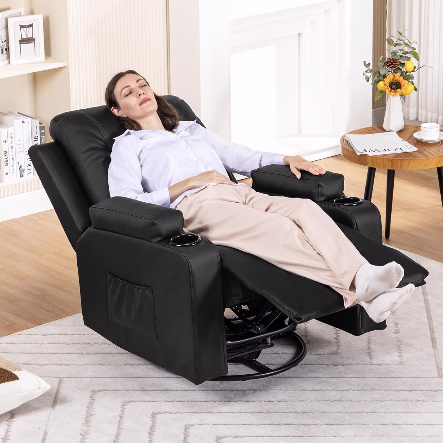 COMHOMA PU Massage Recliner