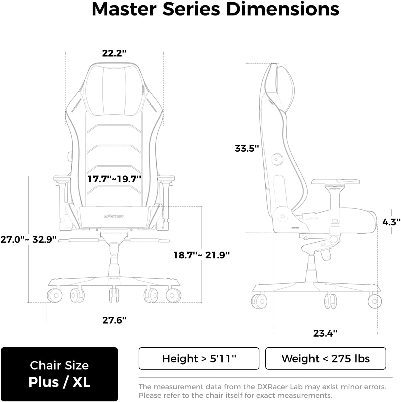 DXRacer Master XL Video Gaming Chairs
