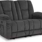 MCombo Zero Gravity Loveseat Power Reclining Sofa with Console