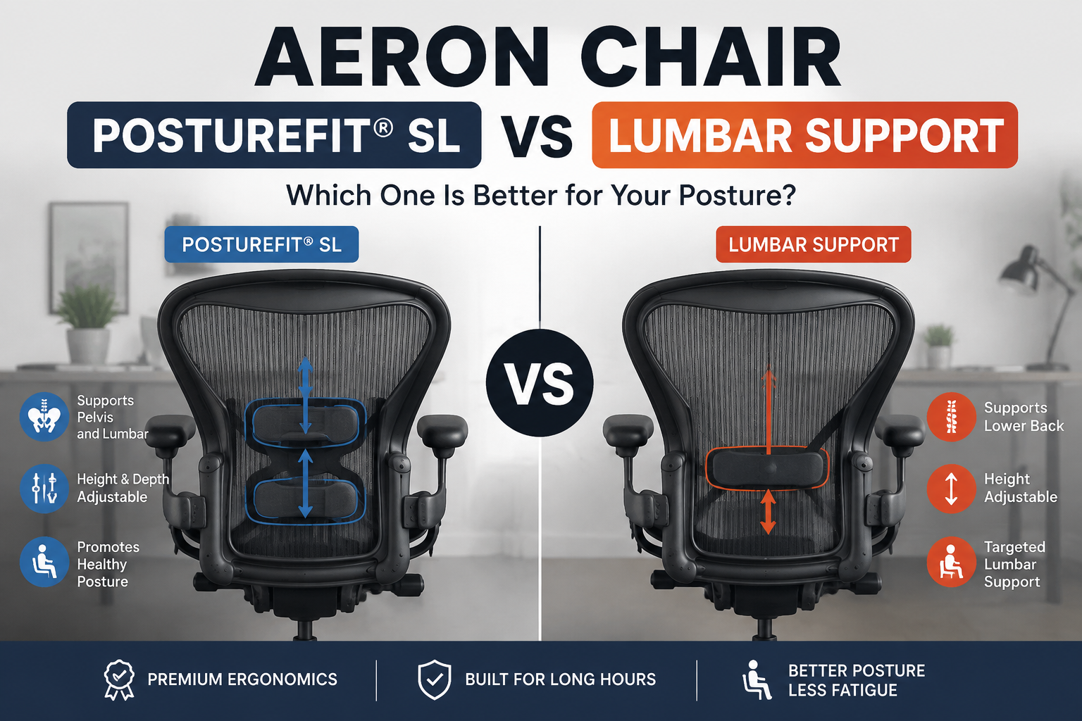 Aeron Chair PostureFit vs Lumbar Support