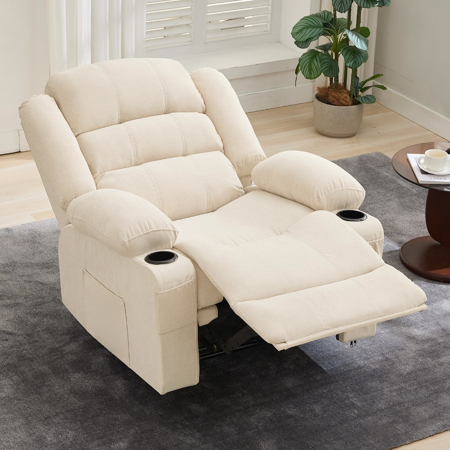 Garvee Recliner Chair for Adults Manual Pul