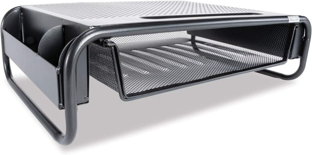 Allsop 32166 Metal Art Organizer 5 Riser Monitor Stand with Drawer
