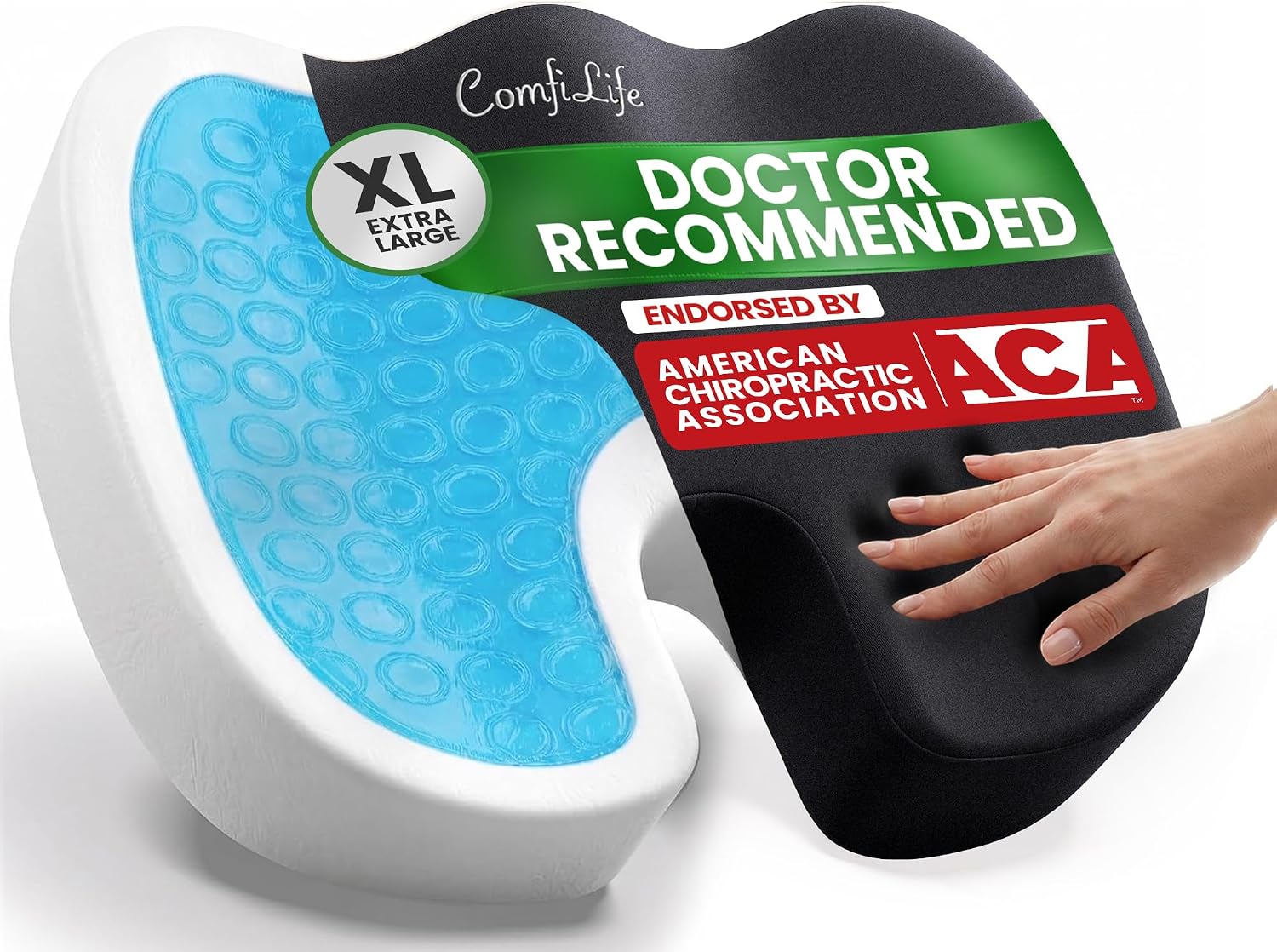 ComfiLife Extra Large Gel & Memory Foam Seat Cushion