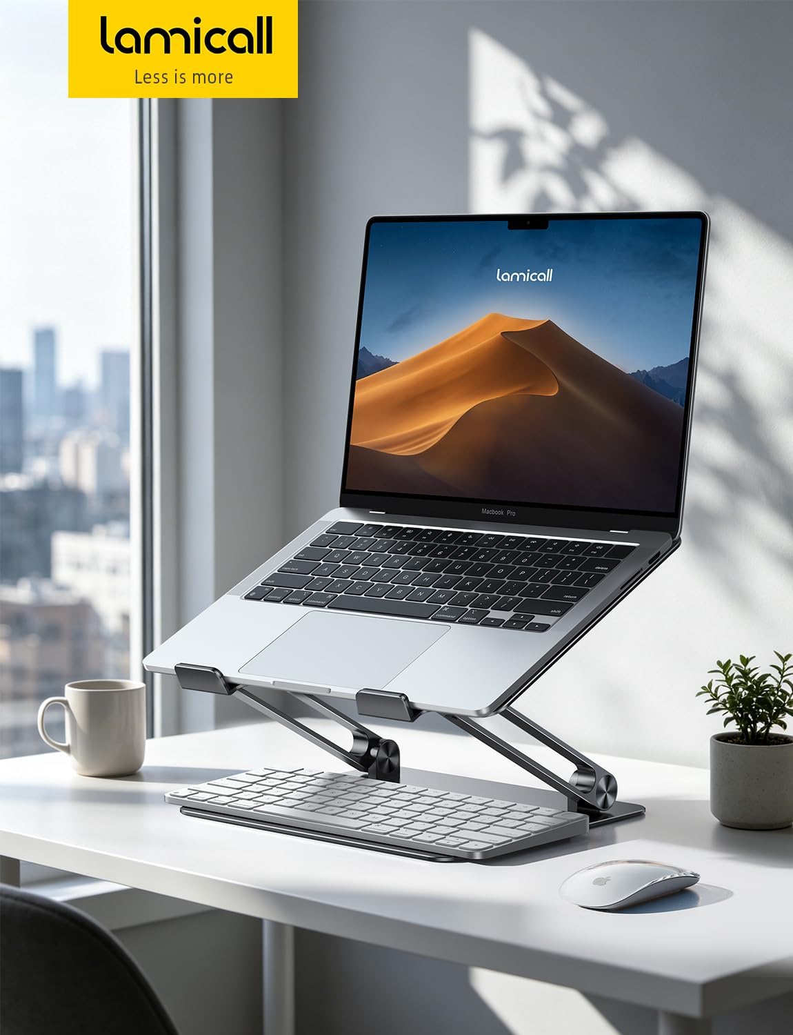 Lamicall Adjustable Laptop Stand for Desk for MacBook