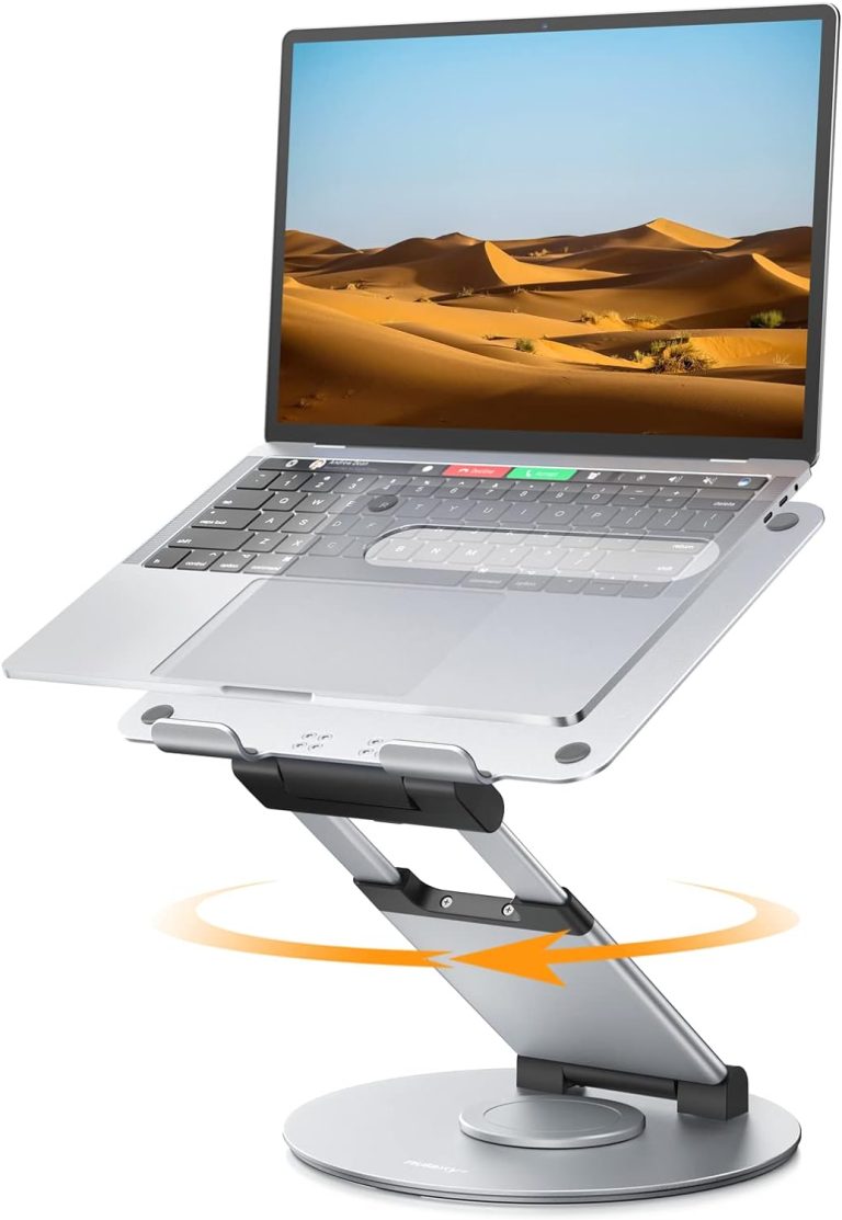 Nulaxy 18 Height Telescopic 360 Rotating Aluminum Laptop Stand Desk