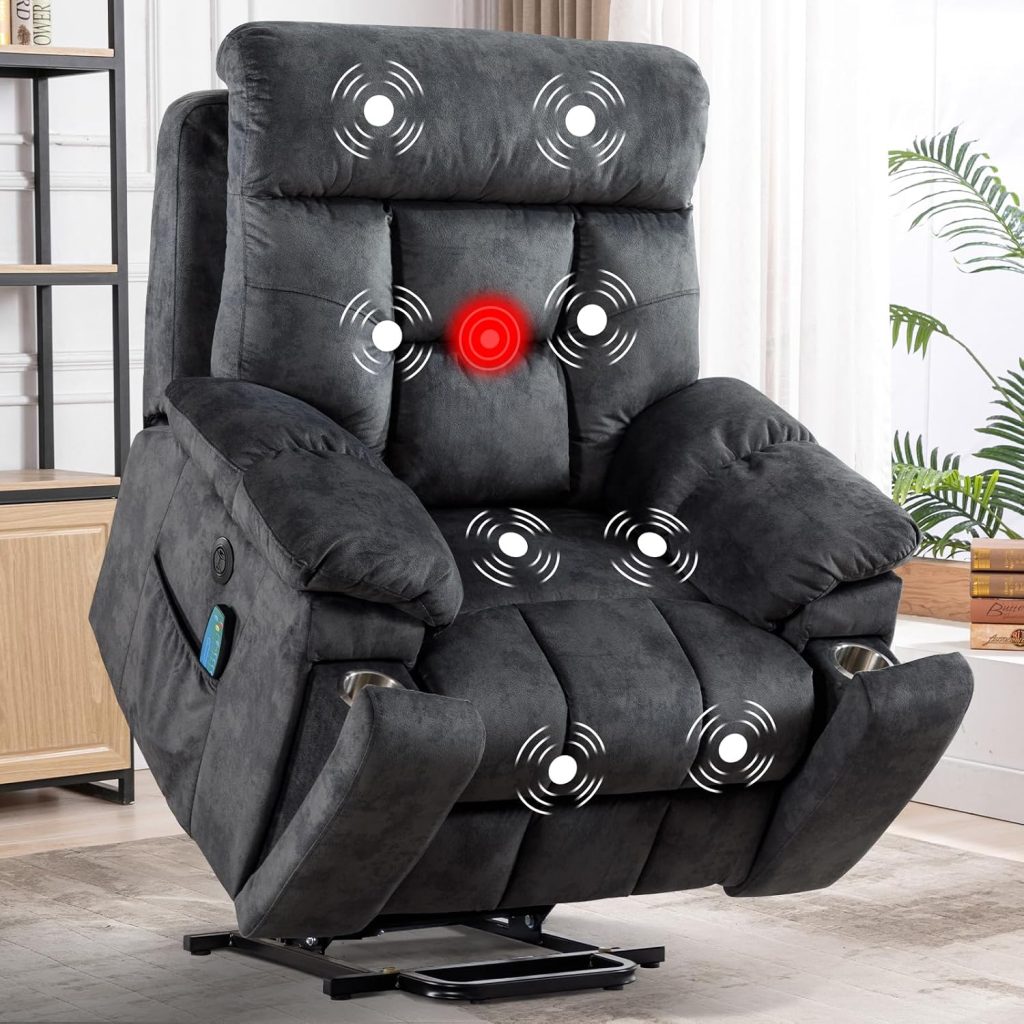Power Lift Recliner Chair with Massage & Heat for Big & Tall